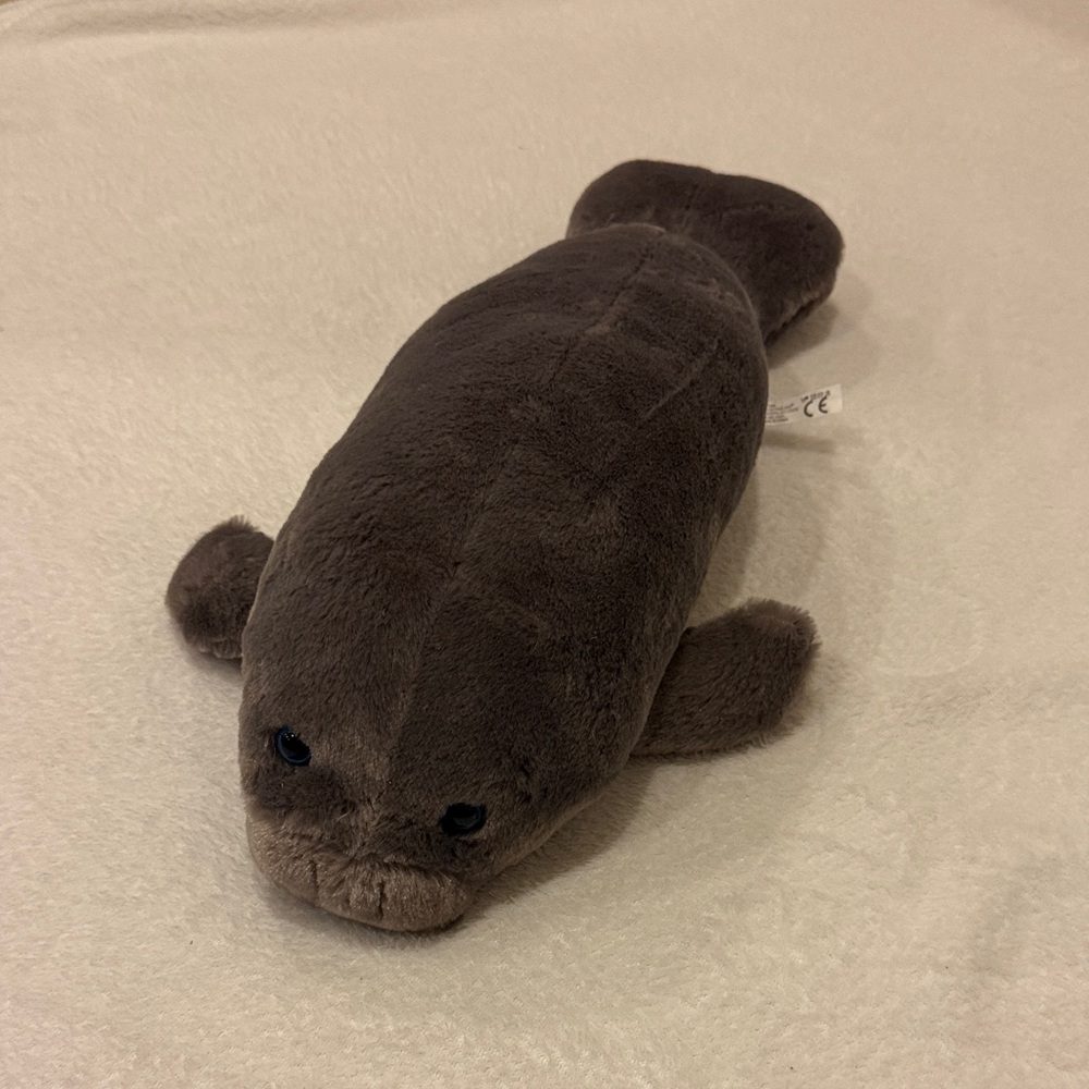 Plush Manatee Stuffed Animal - Gray